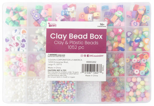 CousinDIY Clay Bead Box-1052 Pieces 40003202 - 191648148473