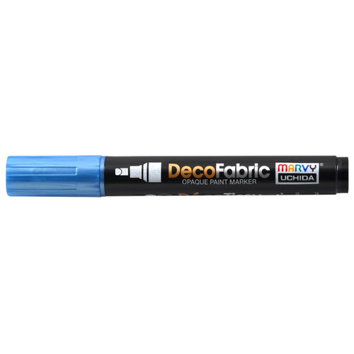 6 Pack Uchida DecoFabric Opaque Paint Marker Chisel Tip-Pearl Blue 5A00219T-1G43C - 028617263304