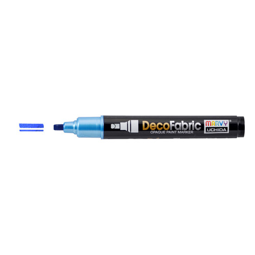 6 Pack - Uchida DecoFabric Opaque Paint Marker Chisel Tip-Pearl Blue - 5A00219T-1G43C