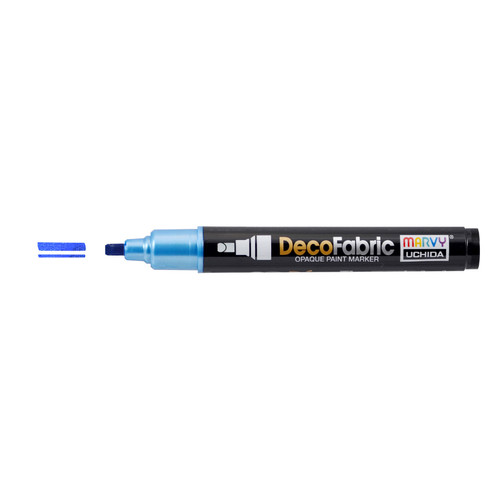 6 Pack Uchida DecoFabric Opaque Paint Marker Chisel Tip-Pearl Blue 5A00219T-1G43C