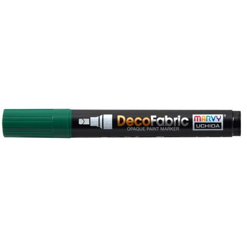 6 Pack Uchida DecoFabric Opaque Paint Marker Chisel Tip-Green 5A00219T-1G43X - 028617260402