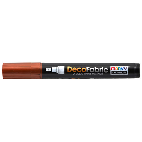 6 Pack Uchida DecoFabric Opaque Paint Marker Chisel Tip-Metallic Bronze 5A00219T-1G43Z - 028617255606