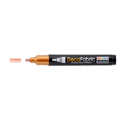 6 Pack Uchida DecoFabric Opaque Paint Marker Chisel Tip-Metallic Copper 5A00219T-1G43Y