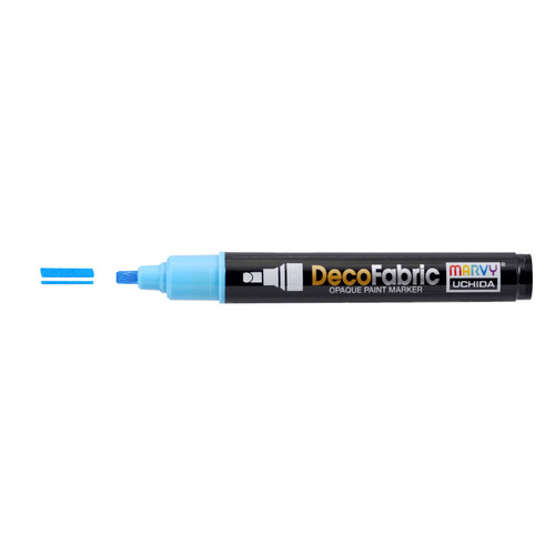 6 Pack Uchida DecoFabric Opaque Paint Marker Chisel Tip-Blue 5A00219T-1G447