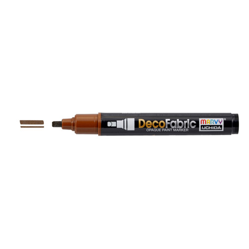 6 Pack - Uchida DecoFabric Opaque Paint Marker Chisel Tip-Brown - 5A00219T-1G441