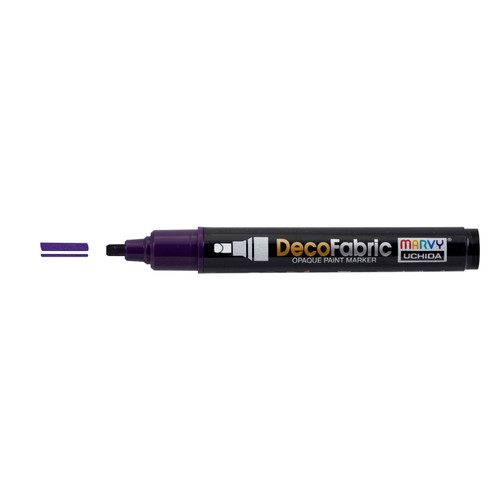 6 Pack Uchida DecoFabric Opaque Paint Marker Chisel Tip-Violet 5A00219T-1G443