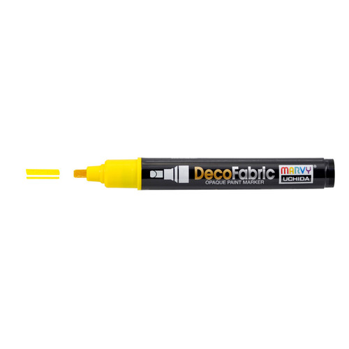 6 Pack Uchida DecoFabric Opaque Paint Marker Chisel Tip-Yellow 5A00219T-1G444