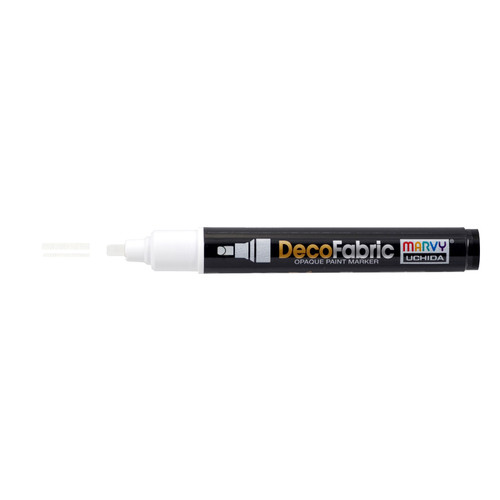 6 Pack - Uchida DecoFabric Opaque Paint Marker Chisel Tip-White - 5A00219T-1G448