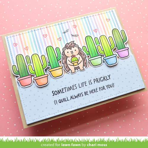 2 Pack Lawn Fawn Clear Stamps 3"X4"-Sometimes Life is Prickly 5A0021M7-1G4HK