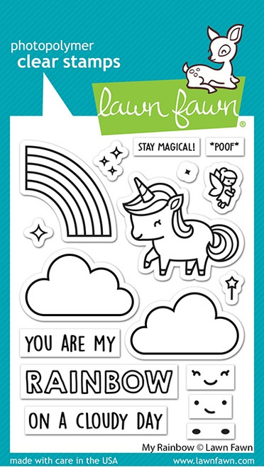 2 Pack Lawn Fawn Clear Stamps 3"X4"-My Rainbow 5A0021MJ-1G4HW - 789554581158