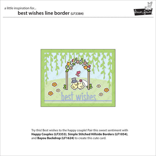 2 Pack - Lawn Cuts Custom Craft Die-Best Wishes Line Border - 5A0021MW-1G4JF