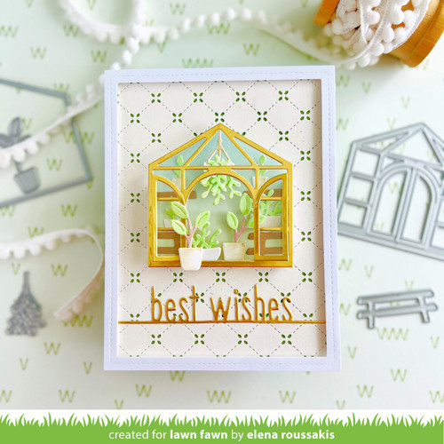 2 Pack Lawn Cuts Custom Craft Die-Best Wishes Line Border 5A0021MW-1G4JF