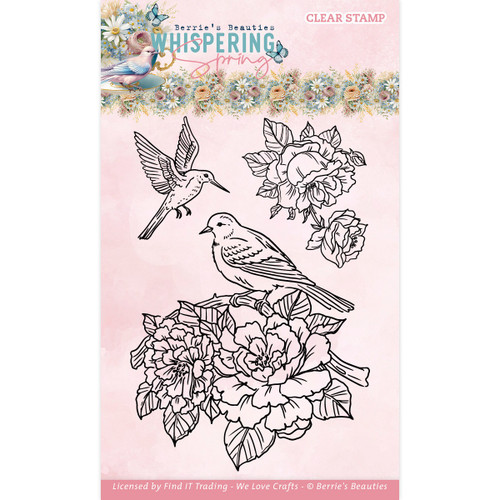 2 Pack Find It Trading Berries Beauties Clear Stamps-Birds Whispering Spring 5A0021GX-1G48Y - 8718715136557