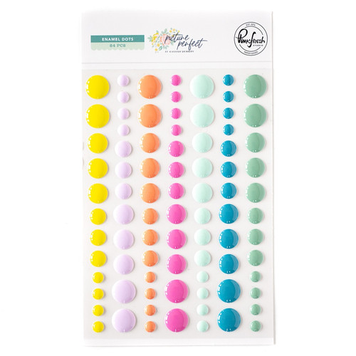 3 Pack Pinkfresh Studio Enamel Dot Stickers 84/Pkg-Picture Perfect 5A0021N8-1G4KG - 736952884176