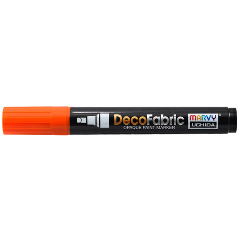 6 Pack Uchida DecoFabric Opaque Paint Marker Chisel Tip-Orange 5A00219T-1G440 - 028617260709