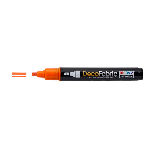 6 Pack Uchida DecoFabric Opaque Paint Marker Chisel Tip-Orange 5A00219T-1G440