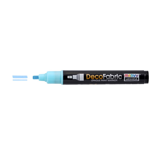 6 Pack Uchida DecoFabric Opaque Paint Marker Chisel Tip-Blue 5A00219T-1G446