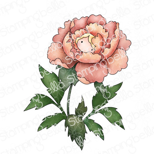 Stamping Bella Cling Stamps-Tiny Townie Wonderland Peony 5A00226H-1G4VB - 666307913063