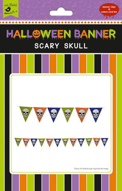 3 Pack Little Birdie Halloween Banner-Scary Skull 5A00217V-1G42N - 726465506535