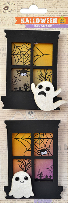 6 Pack Little Birdie Halloween Embellishments 2/Pkg-Window Spook 5A00218P-1G430 - 726465506863