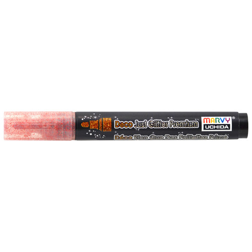 6 Pack Uchida DecoFabric Just Glitter Premium Marker Chisel Tip-Red 5A00219S-1G439 - 028617268200