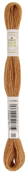 6 Pack - DMC Eco Vita 100% Organic Wool Crewel Thread -Safflower Cedar - 5A0021SP-1G4Q8 - 3357995042360