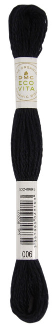 6 Pack - DMC Eco Vita 100% Organic Wool Crewel Thread -Charcoal Myrtle - 5A0021SP-1G4Q9 - 3357995042193