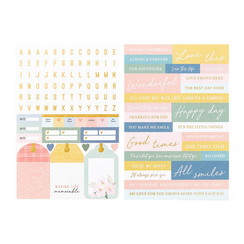 3 Pack - Spellbinders Cardstock Sticker Pack From Rosie's Studio-Heartfelt - 5A0021RX-1G4P1 - 9420041682378