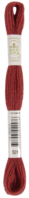 6 Pack - DMC Eco Vita 100% Organic Wool Crewel Thread -Imperial Madder - 5A0021SP-1G4QT - 3357995042476