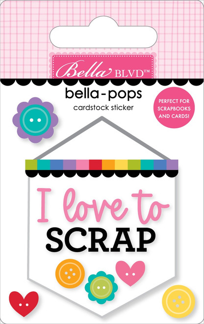 6 Pack - Let's Scrapbook! Bella-Pops 3D Stickers-Scrap Banner - 5A0021TJ-1G4S7 - 819812016174 6 Pack - Let's Scrapbook! Bella-Pops 3D Stickers-Scrap Banner - 5A0021TJ-1G4S7 - 819812016174
