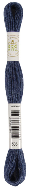6 Pack - DMC Eco Vita 100% Organic Wool Crewel Thread -Navy Indigo - 5A0021SP-1G4R1 - 3357995042599