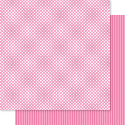 25 Pack Bella Besties Gingham & Stripes Double-Sided Cardstock 12X12-Peep 5A0021SV-1G4TF - 819812016495