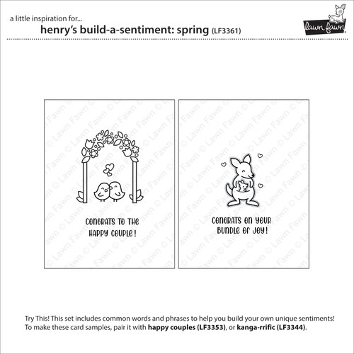 Lawn Fawn Clear Stamps 4"X6"-Henrys Build-A-Sentiment: Spring 5A0021ML-1G4JG