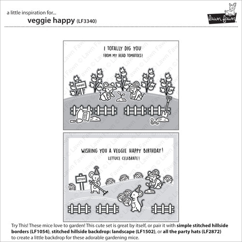 Lawn Fawn Clear Stamps 4"X6"-Veggie Happy - 5A0021LF-1G4JR Lawn Fawn Clear Stamps 4"X6"-Veggie Happy - 5A0021LF-1G4JR