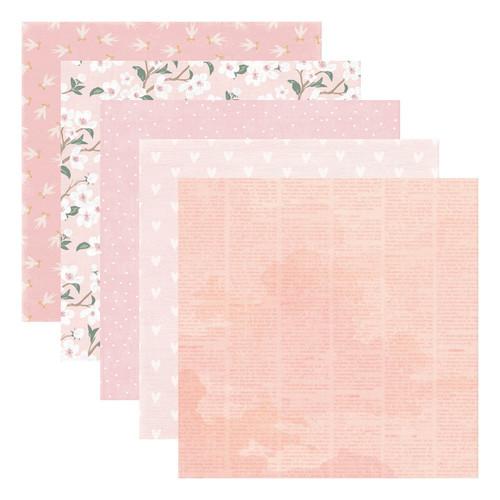 Spellbinders Designer Paper Pack 12"X12" From Rosie's Studio-Heartfelt 5A0021RZ-1G4P4