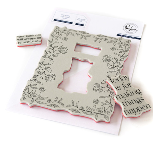 Pinkfresh Studio Cling Stamp Set 4.25"X5.5"-Making Things Happen 5A0021NV-1G4L8