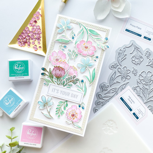 Pinkfresh Studio Press Plate-Breezy Blossoms - 5A0021NL-1G4LB Pinkfresh Studio Press Plate-Breezy Blossoms - 5A0021NL-1G4LB