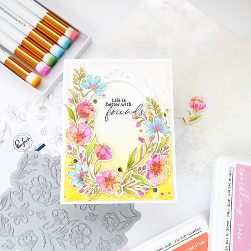 Pinkfresh Studio Press Plate-Breezy Blossoms 5A0021NL-1G4LB