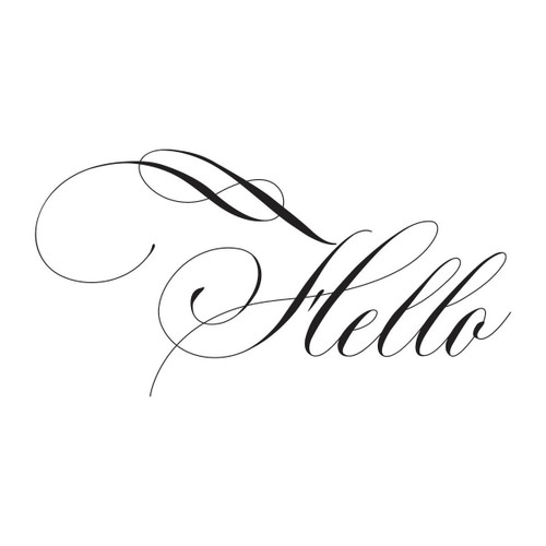 Spellbinders Press Plate By Paul Antonio-Copperplate Hello - 5A0021PH-1G4LS Spellbinders Press Plate By Paul Antonio-Copperplate Hello - 5A0021PH-1G4LS