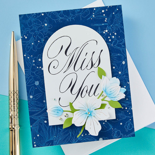 Spellbinders Press Plate By Paul Antonio-Copperplate Miss You - 5A0021PF-1G4LW Spellbinders Press Plate By Paul Antonio-Copperplate Miss You - 5A0021PF-1G4LW