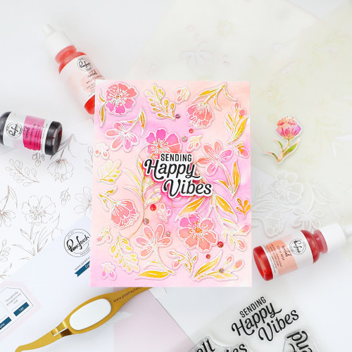 Pinkfresh Studio Cling Stamp Set 4.25"X5.5"-Breezy Blossoms - 5A0021NN-1G4L1 Pinkfresh Studio Cling Stamp Set 4.25"X5.5"-Breezy Blossoms - 5A0021NN-1G4L1