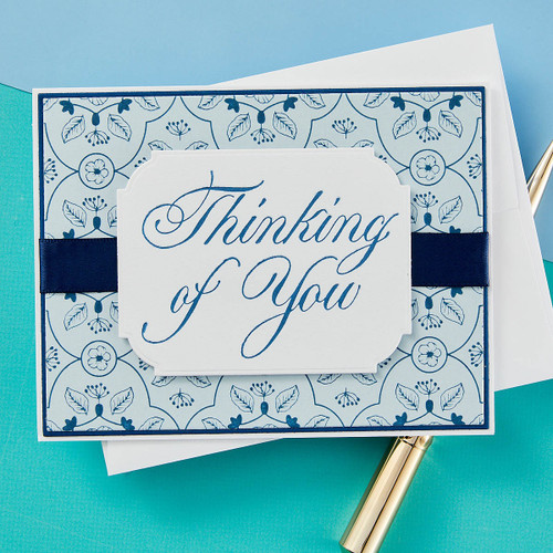 Spellbinders Press Plate By Paul Antonio-Copperplate Thinking Of You 5A0021PC-1G4MB