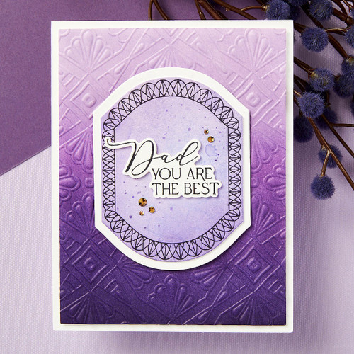 Spellbinders Press Plate From Mirrored Arch Collection-Mother's & Father's Day Sentiments 5A0021PP-1G4M1