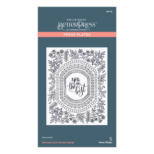 Spellbinders Press Plate From Mirrored Arch Collection-Mirrorred Arch Nested Sprigs 5A0021PR-1G4M2 - 810146540472