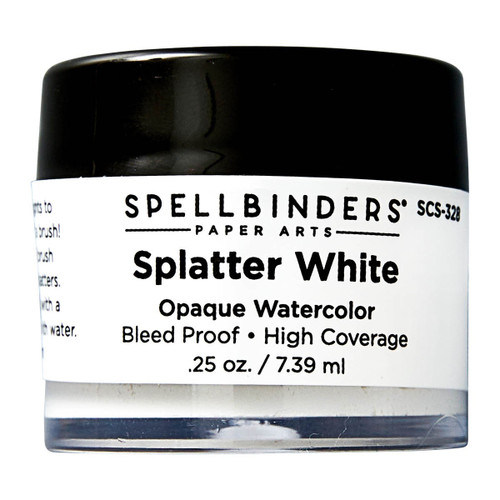 Spellbinders Printed Die-Cuts From Dancin' Watercolor-Splatter White Opaque Watercolor 5A0021PZ-1G4M4 - 810146542056