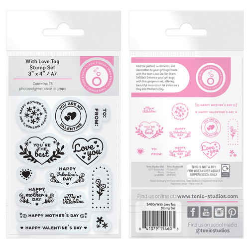 Tonic Studios Stamp Set-Mother's Day & Valentine Day Tag - 5460ESTA