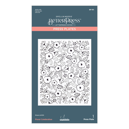 Spellbinders Press Plate By Yana Smakula-Floral Celebration - 5A0021PB-1G4M8 - 810146541745 Spellbinders Press Plate By Yana Smakula-Floral Celebration - 5A0021PB-1G4M8 - 810146541745