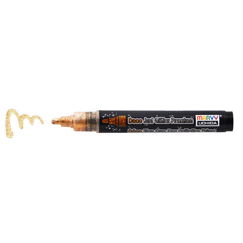 Uchida DecoFabric Just Glitter Premium Marker Chisel Tip-Gold - 5A00219S-1G43H