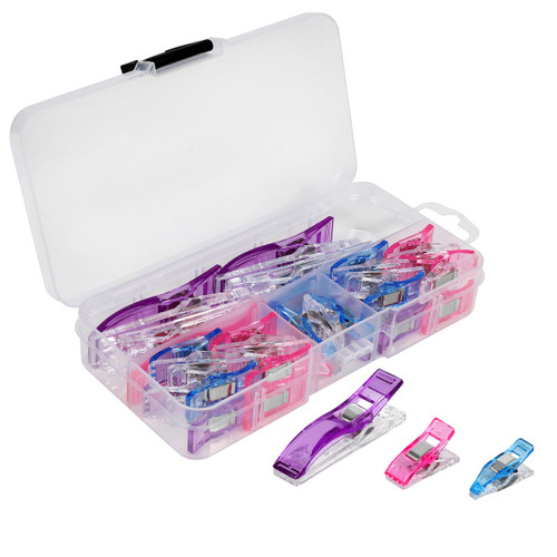 SINGER Fabric & Craft Clips W/Case -24/Pkg - 5A0021QN-1G4N2 - 071081001170