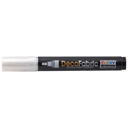 Uchida DecoFabric Opaque Paint Marker Chisel Tip-Pearl White - 5A00219T-1G43T - 028617263007